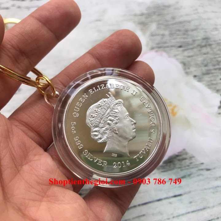 Móc Khóa Xu Tứ Linh Phong Thuỷ - SP005163  